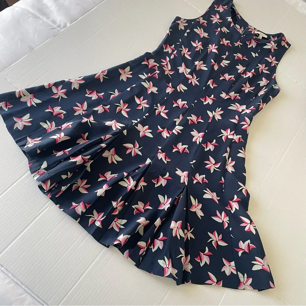 Joie Medina Navy and Pink Tropical Floral Mini Dress - Picture 9 of 10